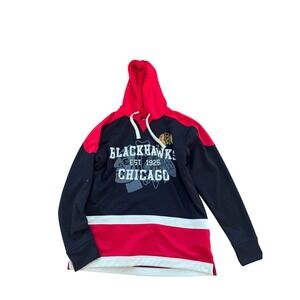 Chicago Blackhawks Hoodie Men's Medium Red Black White NHL‎ Sports
